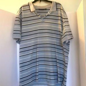 Club Room men’s polo shirt xl short sleeves blue white preppy